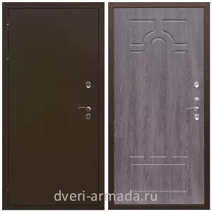 Тамбурные двери, Дверь входная уличная в частный дом Армада Термо Молоток коричневый/ МДФ 6 мм ФЛ-58 Дуб филадельфия графит от производителя с фрезеровкой