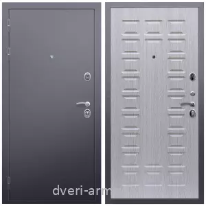 Входные двери 2050 мм, Дверь входная Армада Люкс Антик серебро / МДФ 16 мм ФЛ-183 Дуб белёный