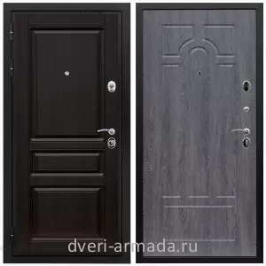 Двери МДФ для квартиры, Дверь входная Армада Премиум-Н МДФ 16 мм ФЛ-243 Венге / МДФ 6 мм ФЛ-58 Дуб Филадельфия графит