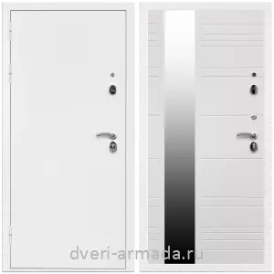 Светлые входные двери, Дверь входная Армада Оптима Белая шагрень / МДФ 16 мм ФЛЗ-Сити Белый матовый