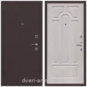 Антивандальные, Антивандальная металлическая  дверь входная Армада Комфорт Антик медь / МДФ 16 мм ФЛ-58 Дуб белёный