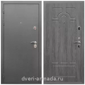 Офисные, Дверь входная Армада Оптима Антик серебро / МДФ 6 мм ФЛ-58 Дуб Филадельфия графит