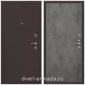 C порошковой окраской, Дверь входная Армада Комфорт Антик медь / МДФ 10 мм ФЛ-291 Бетон темный