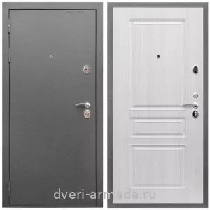Входные двери лофт, Дверь входная Армада Оптима Антик серебро / МДФ 16 мм ФЛ-243 Дуб белёный