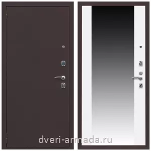 Антивандальные, Антивандальная металлическая  дверь входная Армада Комфорт Антик медь / МДФ 16 мм СБ-16 Белый матовый