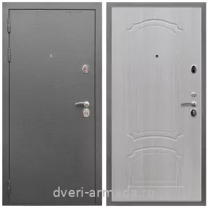 МДФ без фрезеровки, Дверь входная Армада Оптима Антик серебро / МДФ 6 мм ФЛ-140 Дуб белёный