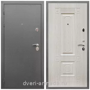 Наружные, Дверь входная Армада Оптима Антик серебро / МДФ 6 мм ФЛ-2 Дуб белёный