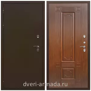 Двери в деревянный дом, Дверь входная уличная влагостойкая в дом Армада Термо Молоток коричневый/ МДФ 6 мм ФЛ-2 Мореная береза для загородного дома от производителя