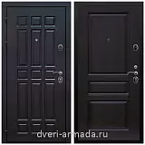 Дверь входная Армада Престиж Черная шагрень МДФ 16 мм ФЛ-33 / МДФ 16 мм ФЛ-243 Венге