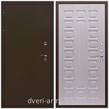 Непромерзающие входные двери, Дверь недорогая входная в дом с утеплением Армада Термо Молоток коричневый/ ФЛ-183 Дуб белёный в коридор