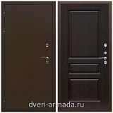 Двери в деревянный дом, Дверь входная стальная уличная в дом Армада Термо Молоток коричневый/ ФЛ-243 Венге утепленная минватой