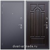 МДФ гладкая, Дверь входная Армада Люкс Антик серебро / ФЛ-58 Венге от завода в частный дом уличная
