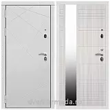 Дверь входная Армада Тесла МДФ 16 мм / МДФ 16 мм ФЛЗ-Сити Сандал белый